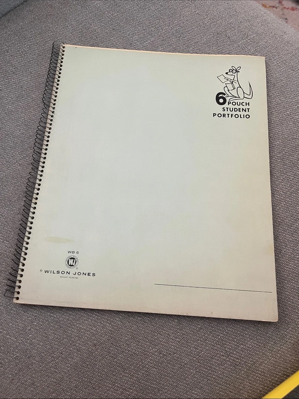 MCM Vintage Wilson Jones 6-Pouch Student Portfolio - Pale Blue Cover